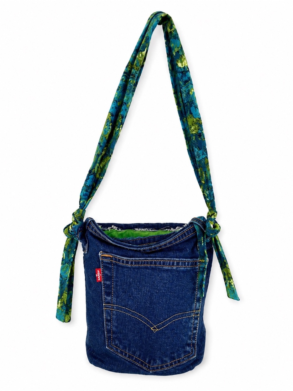 Upcycled Levi’s Denim Crossbody Bag Indie Boho Y2K